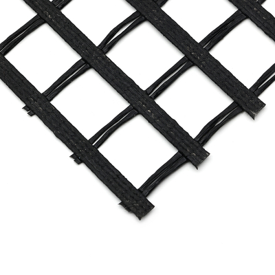 120kn PET Geogrid Warp Dzianie Wzmocnienie zbocza Powłoka poliestrowa PVC