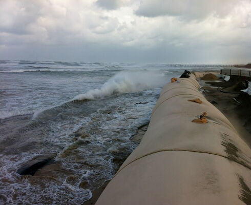 Flat Seamed PP Geotextile Bag for Environmental Remediation Dewatering