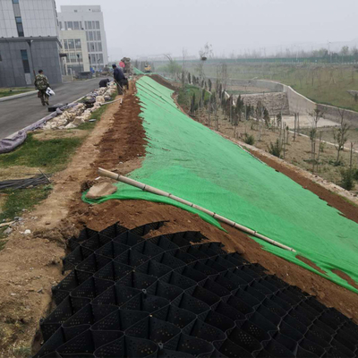 Czarny zielony HDPE Geocell stabilizacja żwiru perforowany