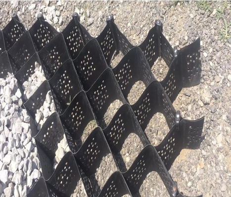 Czarny zielony HDPE Geocell stabilizacja żwiru perforowany