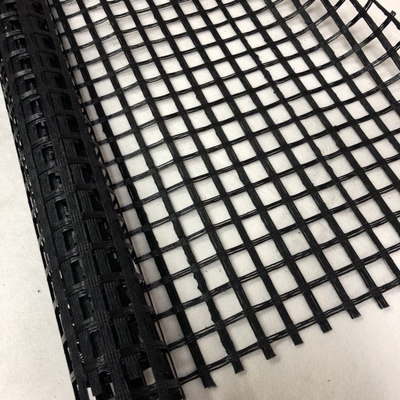 120kn PET Geogrid Warp Dzianie Wzmocnienie zbocza Powłoka poliestrowa PVC